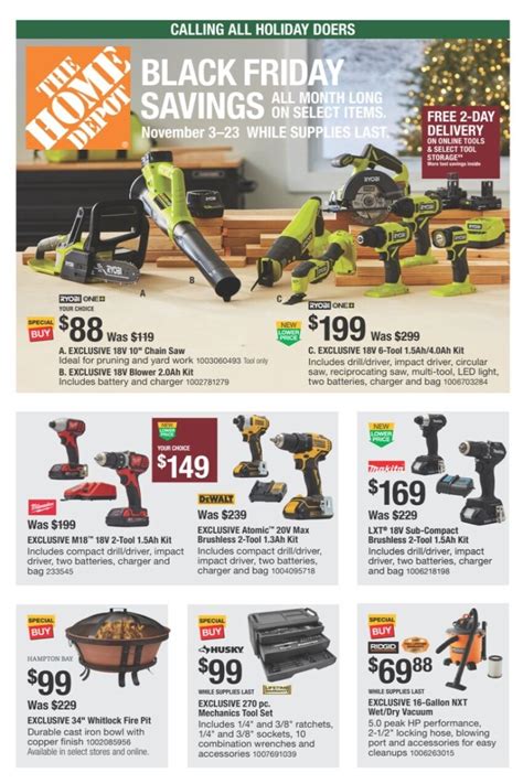 home depot black friday deals